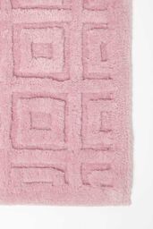 Homescapes 100% Cotton Tufted Tile Bath Mat in Pink - thumbnail 2