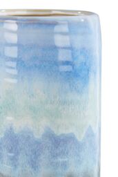 Orsina Portable Small Grey Vase, Versatile Flower Vase, Glazed Finish Stoneware, Ceramic Pottery Vase in Light Blue - thumbnail 4