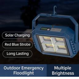 SPETLEK Solar USB Rechargeable Camping Lamp Portable LED in Blue - thumbnail 4