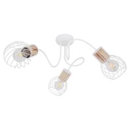 Netlighting Luise Multi Arm Semi Flush Ceiling Lamp White 3x E27 - thumbnail 2