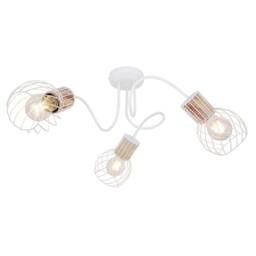 Netlighting Luise Multi Arm Semi Flush Ceiling Lamp White 3x E27 - thumbnail 1