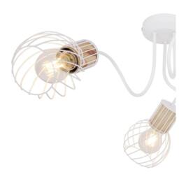 Netlighting Luise Multi Arm Semi Flush Ceiling Lamp White 3x E27 - thumbnail 4