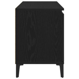 Berkfield Home Black Oak TV Stand - 102x35x50 cm Made from Engineered Wood - Size: 102 x 35 x 50 cm - thumbnail 7