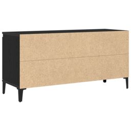Berkfield Home Black Oak TV Stand - 102x35x50 cm Made from Engineered Wood - Size: 102 x 35 x 50 cm - thumbnail 8