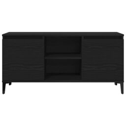 Berkfield Home Black Oak TV Stand - 102x35x50 cm Made from Engineered Wood - Size: 102 x 35 x 50 cm - thumbnail 6