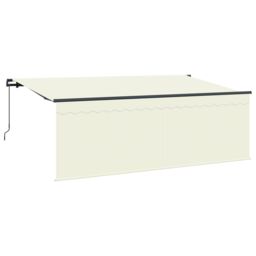 Berkfield Home Retractable Awning Manual Cream Anthracite Brown 400 x 200 cm - thumbnail 6