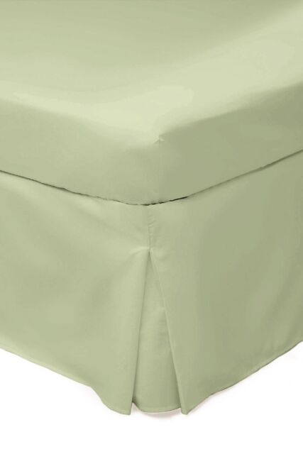 Belledorm Easy Care 200 Thread Count Cotton Polyester Percale Platform Valance in Olive - Size: King - image 1
