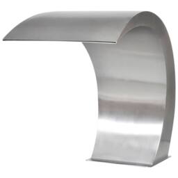 Berkfield Home Garden Waterfall Pool Fountain Stainless Steel 45x30x60 cm in Silver - Size: 45 x 30 x 60 cm - thumbnail 3