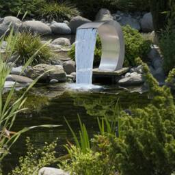 Berkfield Home Garden Waterfall Pool Fountain Stainless Steel 45x30x60 cm in Silver - Size: 45 x 30 x 60 cm - thumbnail 5