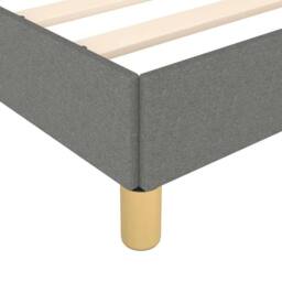 Berkfield Home Durable Bed Frame with Headboard Dark Grey 180x200cm Super King Fabric - thumbnail 7