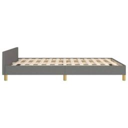 Berkfield Home Durable Bed Frame with Headboard Dark Grey 180x200cm Super King Fabric - thumbnail 6