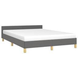 Berkfield Home Durable Bed Frame with Headboard Dark Grey 180x200cm Super King Fabric - thumbnail 1
