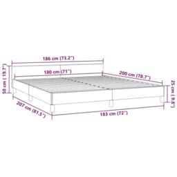Berkfield Home Durable Bed Frame with Headboard Dark Grey 180x200cm Super King Fabric - thumbnail 9