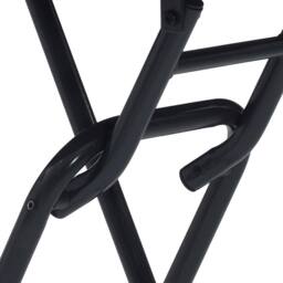 Berkfield Home Modern Folding Garden Table Anthracite √ò50x72 cm Steel in Dark Grey - Size: 50x72 cm - thumbnail 8