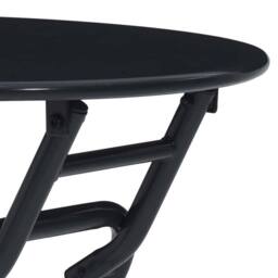 Berkfield Home Modern Folding Garden Table Anthracite √ò50x72 cm Steel in Dark Grey - Size: 50x72 cm - thumbnail 9