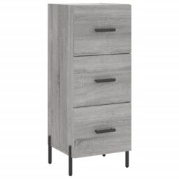 Berkfield Home Highboard Grey Sonoma 34.5x34x180 cm Engineered Wood - thumbnail 5