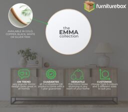 FurnitureboxUK Emma 80cm Medium Art Deco Metal Frame Round Hallway Bedroom Dining & Living Room Wall Mirror in White - thumbnail 7