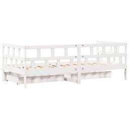 Berkfield Home Practical Daybed with Drawers without Mattress White 90x190 cm Si - thumbnail 8