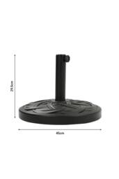 Garden Sanctuary 3-Tier Outdoor Garden Umbrella with Crank & Woven-Pattern Stand in Dark Grey - thumbnail 6