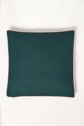 Homescapes Botanical Leaf Cushion 45 x 45 cm OEKO-TEX in Dark Green - Size: 45 cm x 45 cm - thumbnail 3