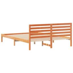 Berkfield Home with Headboard Wax brown 160 x 220 cm Solid pine wood - thumbnail 7