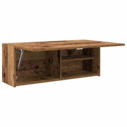 Berkfield Home Decorative Bathroom Wall Cabinet Old Wood 80x25x30 cm Engineered Wood in Brown - Size: 80 x 25 x 30 cm - thumbnail 6