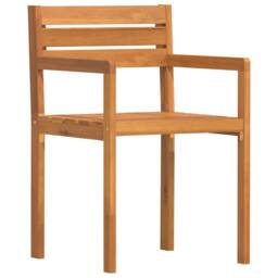 Berkfield Home Beautiful Garden Chairs 4 pcs 50x53x80 cm Solid Wood Acacia in Brown - Size: 50 x 53 x 80 cm - thumbnail 4