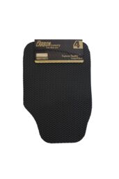 JVL Carbon Luxury Rubber Car Mat Set in Black - Size: 45 cm x 70 cm - thumbnail 1