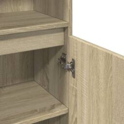 Berkfield Home Bathroom Cabinet Sonoma Oak 30x30x190cm Engineered Wood in Brown - Size: 30 x 30 x 190 cm - thumbnail 8