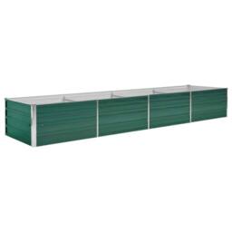 Berkfield Home Garden Raised Bed Galvanised Steel 320x80x45 cm Green - Size: 320 x 80 x 45 cm - thumbnail 3