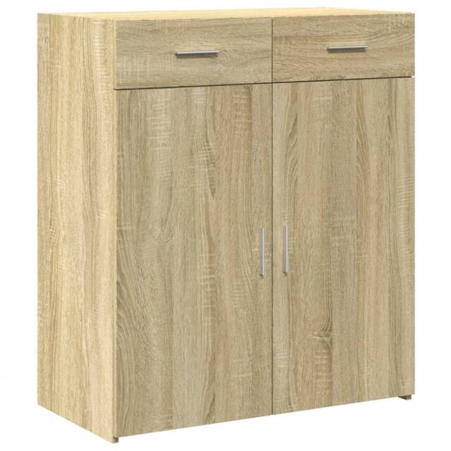 Berkfield Home Sideboard Sonoma Oak 80x42.5x93 cm Engineered Wood in Brown - image 1