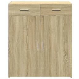 Berkfield Home Sideboard Sonoma Oak 80x42.5x93 cm Engineered Wood in Brown - thumbnail 4