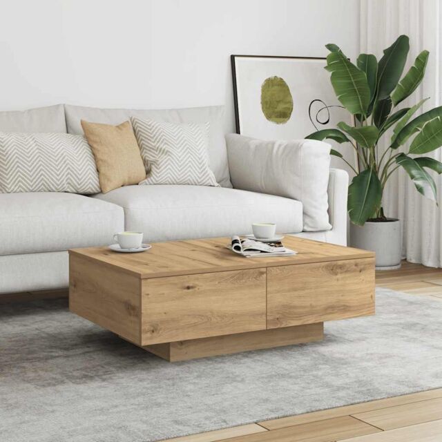 Berkfield Home Coffee Table Artisan Oak 90x60x31 cm Engineered Wood in Brown - Size: 90 x 60 x 31 cm - image 1