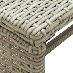 Berkfield Home Coffee Table Beige 70x40x38 cm Poly Rattan - Size: 70 x 40 x 38 cm - thumbnail 3