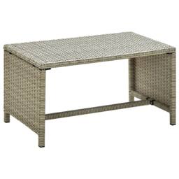 Berkfield Home Coffee Table Beige 70x40x38 cm Poly Rattan - Size: 70 x 40 x 38 cm