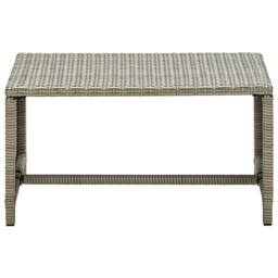 Berkfield Home Coffee Table Beige 70x40x38 cm Poly Rattan - Size: 70 x 40 x 38 cm - thumbnail 2