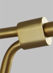 Loops Wall Light Sconce Midnight Black / Burnished Brass LED E27 60W Bulb - thumbnail 3