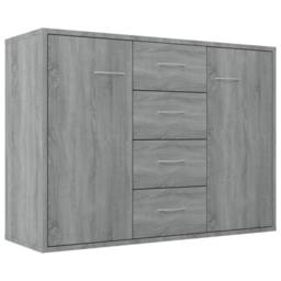 Berkfield Home Sideboard Grey Sonoma 88x30x65 cm Engineered Wood - Size: 88 x 30 x 65 cm - thumbnail 3