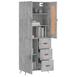 Berkfield Home Highboard Concrete Grey 69.5x34x180 cm Engineered Wood