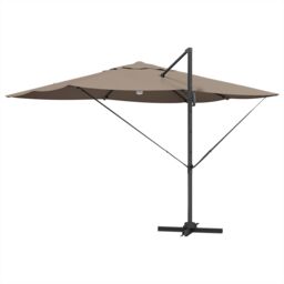 Berkfield Home Cantilever Umbrella - Taupe Taupe Fabric Large Height-Adjustable - thumbnail 7