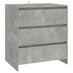 Berkfield Home 3 Piece Sideboard Concrete Grey Engineered Wood - thumbnail 4