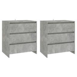 Berkfield Home 3 Piece Sideboard Concrete Grey Engineered Wood - thumbnail 3