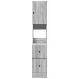 Berkfield Home Kitchen Cabinet Grey Sonoma 35x50x180 cm Engineered Wood - Size: 35 x 50 x 180 cm - thumbnail 4