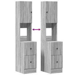 Berkfield Home Kitchen Cabinet Grey Sonoma 35x50x180 cm Engineered Wood - Size: 35 x 50 x 180 cm - thumbnail 8