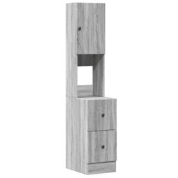 Berkfield Home Kitchen Cabinet Grey Sonoma 35x50x180 cm Engineered Wood - Size: 35 x 50 x 180 cm - thumbnail 2