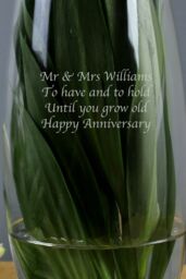 Personalised Memento Company Personalised Tapered Bullet Vase in Clear - thumbnail 3