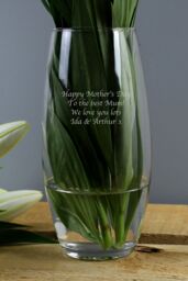 Personalised Memento Company Personalised Tapered Bullet Vase in Clear - thumbnail 4