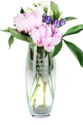 Personalised Memento Company Personalised Tapered Bullet Vase in Clear - thumbnail 1