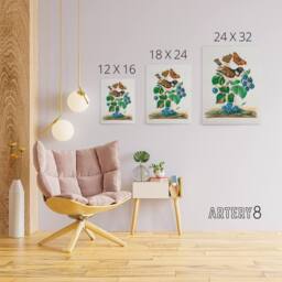 "Artery8 Bramble Rubus Starling & Butterflies Bolton Canvas Wall Art - Size: W24"" x H32""" - thumbnail 4