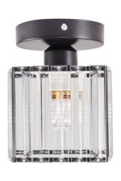 Living and Home Modern Crystal Ceiling Light in Black - thumbnail 4